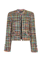 Carrie Jacket in Green/Multi Tweed