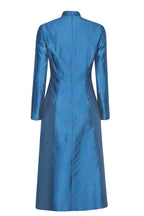 Emilia Dress in Sapphire/Emerald Jacquard Flower