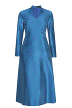 Emilia Dress in Sapphire/Emerald Jacquard Flower