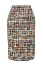 Penelope Skirt in Green/Multi Tweed
