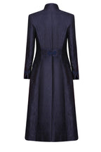 Vanessa Coat in Navy Brocade