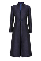 Vanessa Coat in Navy Brocade