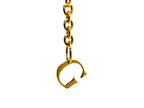 Initial Charm with Logo Oval Clip