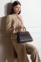 Claire Coat in Camel Tweed
