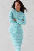 Ginette Jacket in Mint Tweed