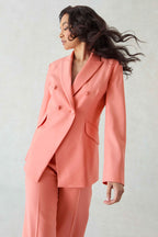 Imogen Jacket in Watermelon Wool Faille