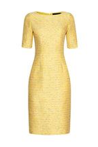 Yellow Summer Dress with Elbow Length Sleeves - Angie