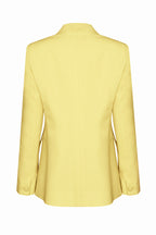 Summer Yellow Double Breasted Blazer Wool Jacket - Imogen