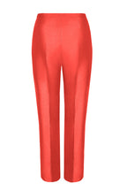 Scarlet Red Sateen Trousers - Phoebe