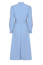 Sophie Dress in Sky Blue Wool Faille