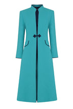 Vanessa Coat in Topaz Double Wool Crepe