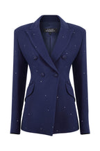 Navy Crystals Jacket - Imogen
