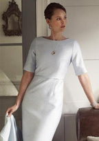 cream occasion wear dress by lalage beaumont for wedding and events