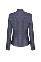 Slate Plain Raw Silk Jacket - Diana