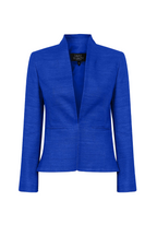 Sapphire Plain Raw Silk Jacket - Diana
