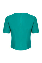 Peacock Sateen Top - Tessa