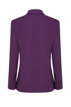Imogen Jacket in Aubergine Wool Faille