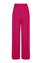 Paloma Trousers in Magenta Wool Faille