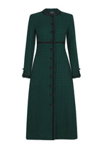 Sienna Coat in Bottle Green Tweed