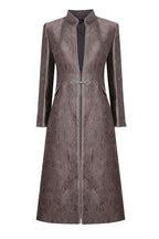 Vanessa Coat in Greige Brocade