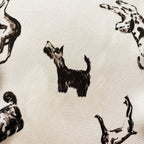 Hound Dog Silk Scarf - Browns