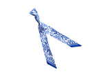 Banderole - Silk Ribbon Scarf - Delft Royal/White