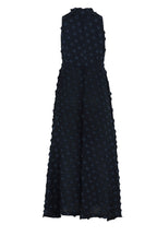 Ella Dress in Navy Disc Appliquéd Voile