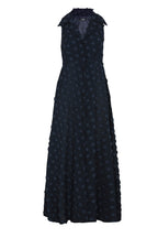 Ella Dress in Navy Disc Appliquéd Voile