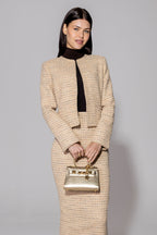 Gina Jacket in Camel Tweed