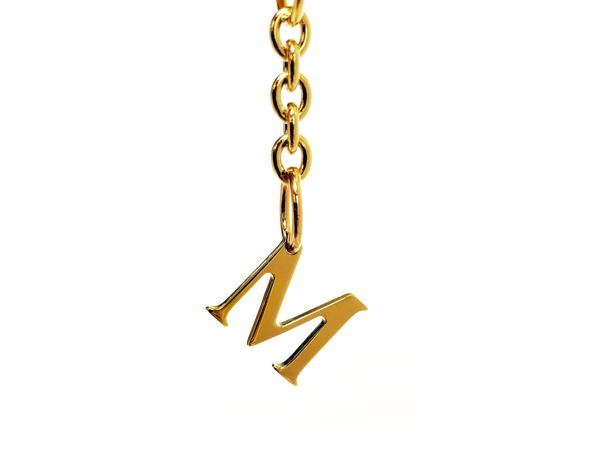 Initial Charm with Logo Oval Clip