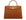 A large tan colored Italian calf leather handbag with pebble print texture, gold plated hardware, and a top handle with a detachable strap.