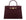 A large wine colored Italian calf leather handbag with pebble print texture, gold plated hardware, and a top handle with a detachable strap.