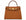 A large tan pebble print Italian calf leather handbag with top handle, detachable strap and gold plated hardware