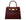 A wine-colored 'Croc' print Italian calf leather handbag with gold-plated hardware and a top handle.