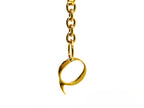 Initial Charm with Logo Oval Clip