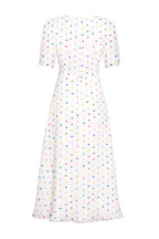Midi Dress in Embroidered Dot Chiffon - Lexie