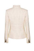 Ivory Plain Raw Silk Jacket - Diana