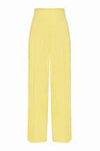 Wide Leg Trousers in Plain Summer Yellow - Paloma