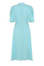 Sof Dress in Aqua Double Georgette