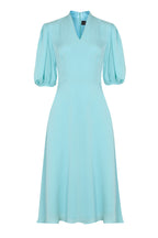 Sof Dress in Aqua Double Georgette