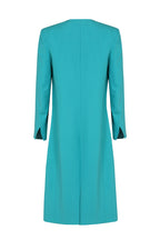 Vanya Coat in Topaz Wool Faille