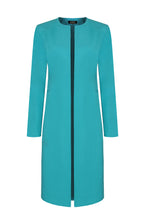 Vanya Coat in Topaz Wool Faille