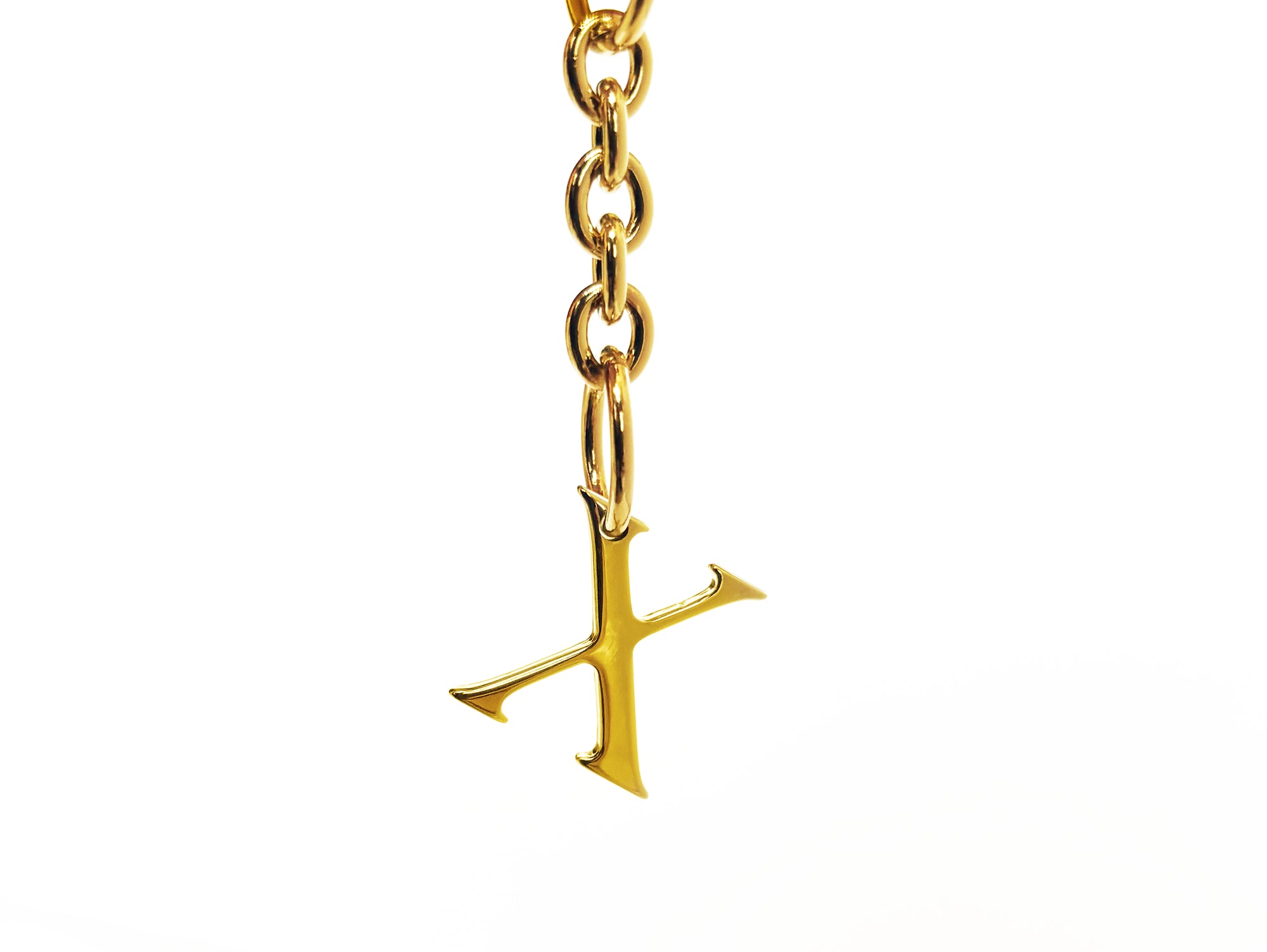 Initial Charm with Logo Oval Clip