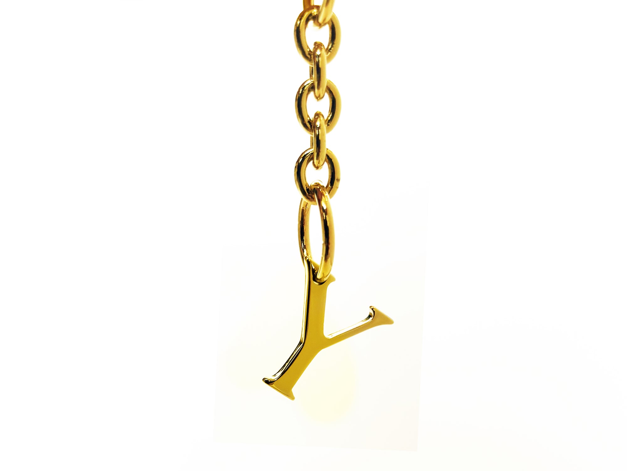 Initial Charm with Logo Oval Clip