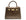 A bronze croc print Italian calf leather luxury handbag with gold plated hardware and a top handle.