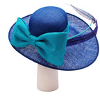 Sloop Hat - Sapphire and Light Turquoise